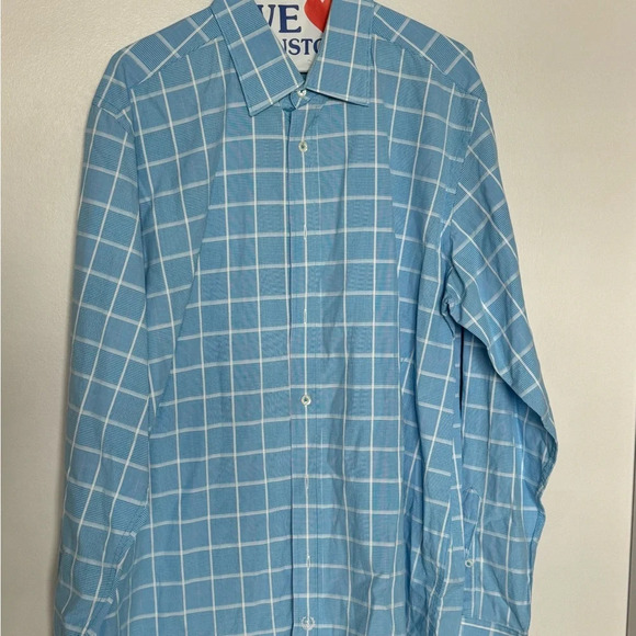 Men Bugatchi Large Classic Fit Long Sleeve Button up Shirt (fits XL 24’ Chest) - Picture 2 of 12